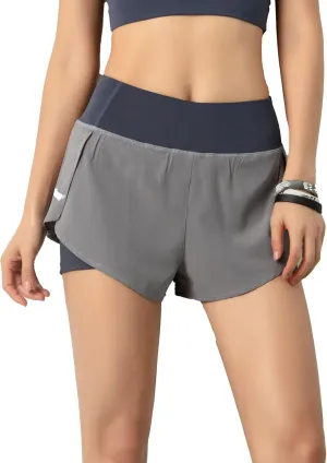 JOINFUN Womens Running Shorts Elastic High Waist Quick Dry Gym Athletic Workout Yoga Shorts