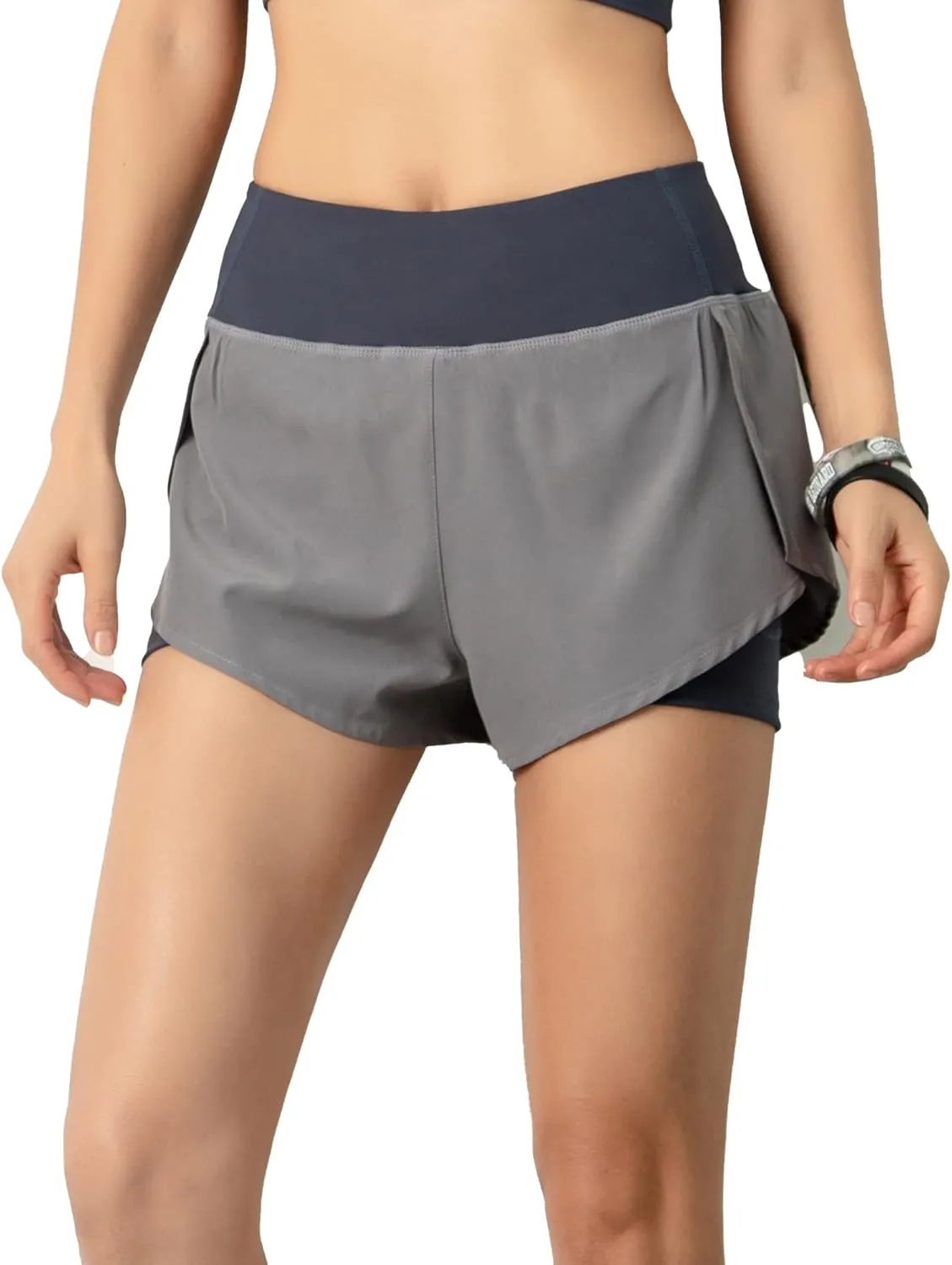 JOINFUN Womens Running Shorts Elastic High Waist Quick Dry Gym Athletic Workout Yoga Shorts