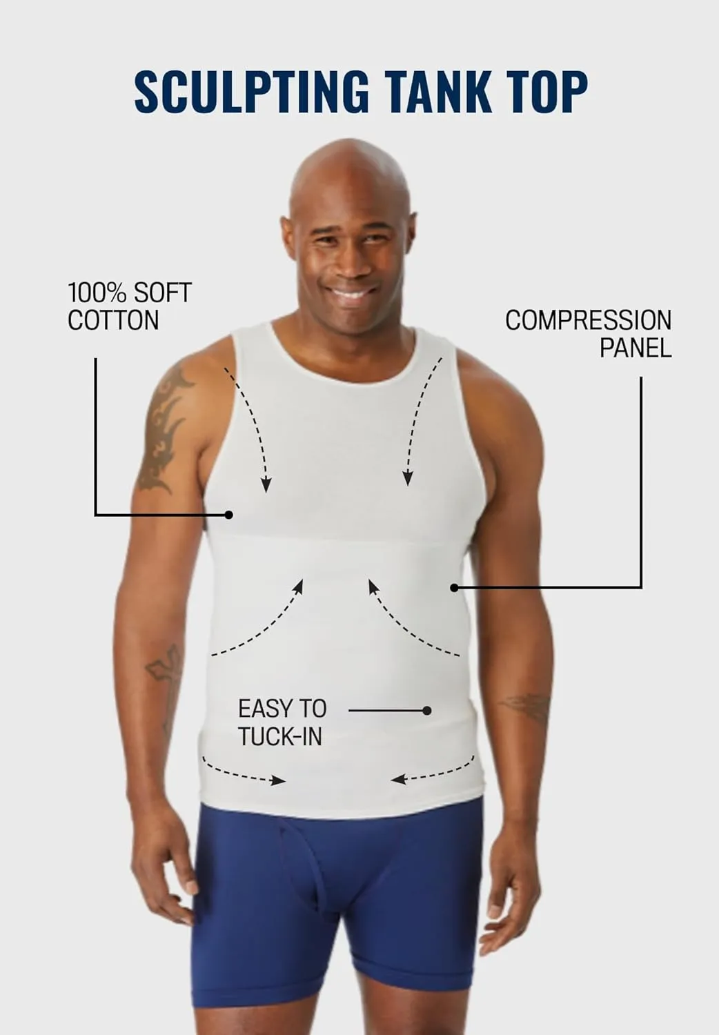 KingSize Men's Big & Tall Sculpting Tank Top