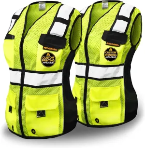 KwikSafety - Charlotte, NC - RoadBOSS Economy & Premium Safety Vest for Women [SNUG-FIT] Class 2 ANSI Tested OSHA
