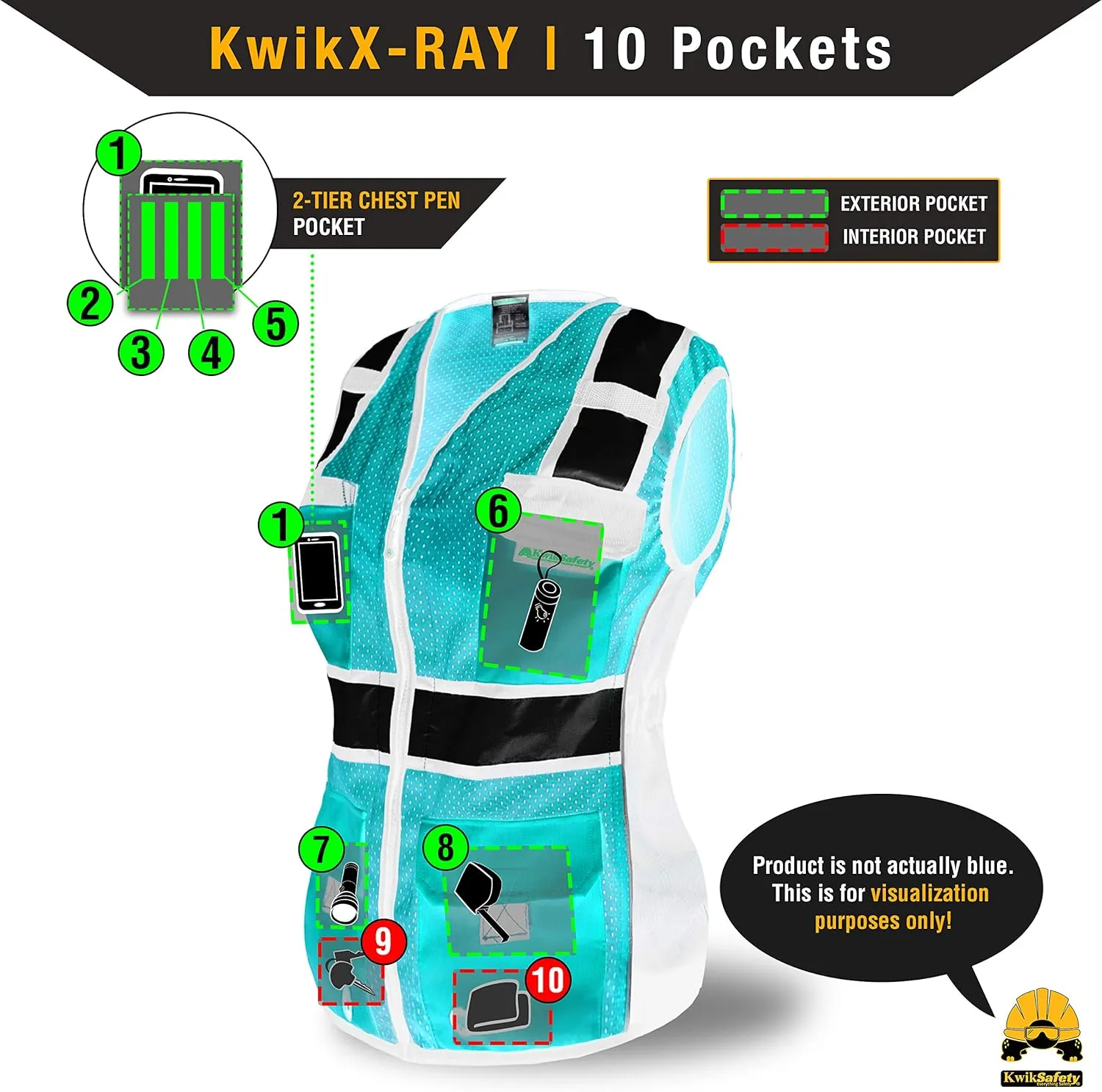 KwikSafety - Charlotte, NC - RoadBOSS Economy & Premium Safety Vest for Women [SNUG-FIT] Class 2 ANSI Tested OSHA
