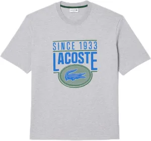Lacoste Men's Short Sleeve Loose Fit Front Large Croc Graphic Tee Shirt