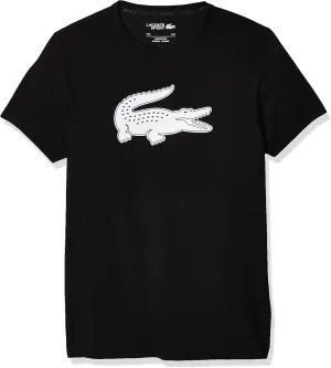 Lacoste Men's Short Sleeve Regular Fit Ultra Dry Croc Graphic Tee Shirt