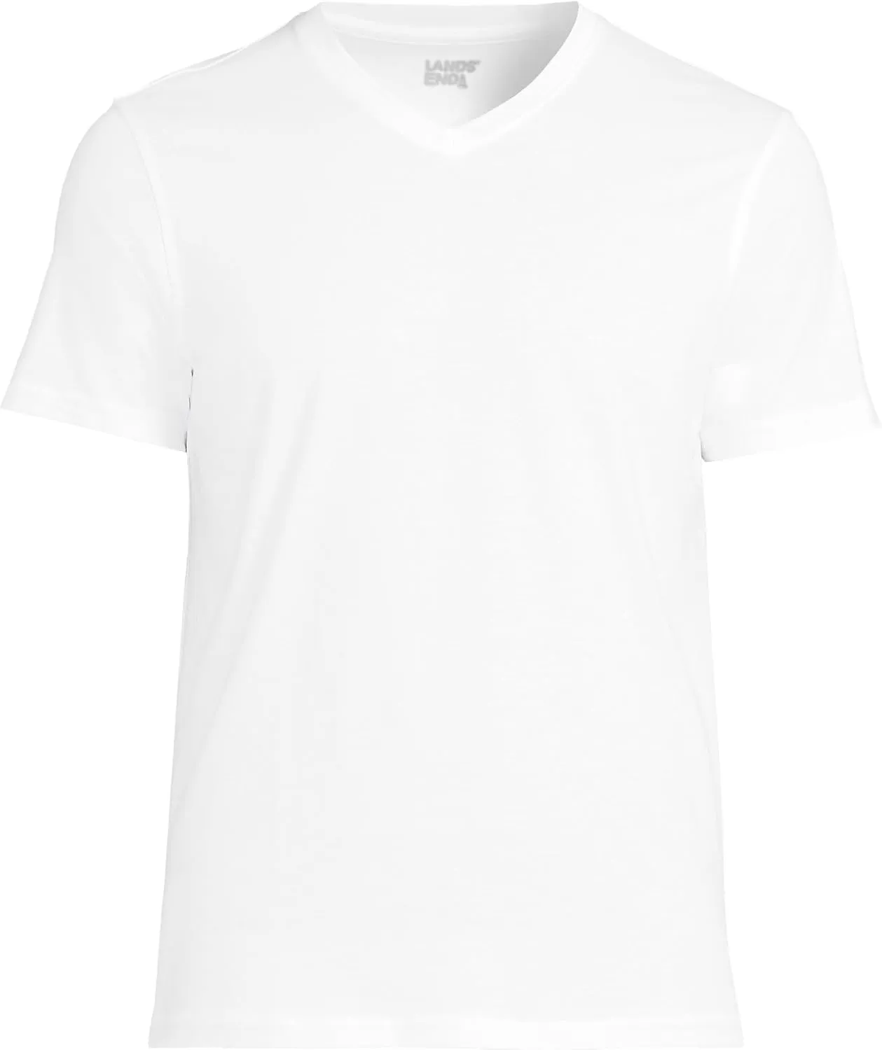 Lands' End Men's Short Sleeve American-Grown Supima Cotton V-Neck Tee