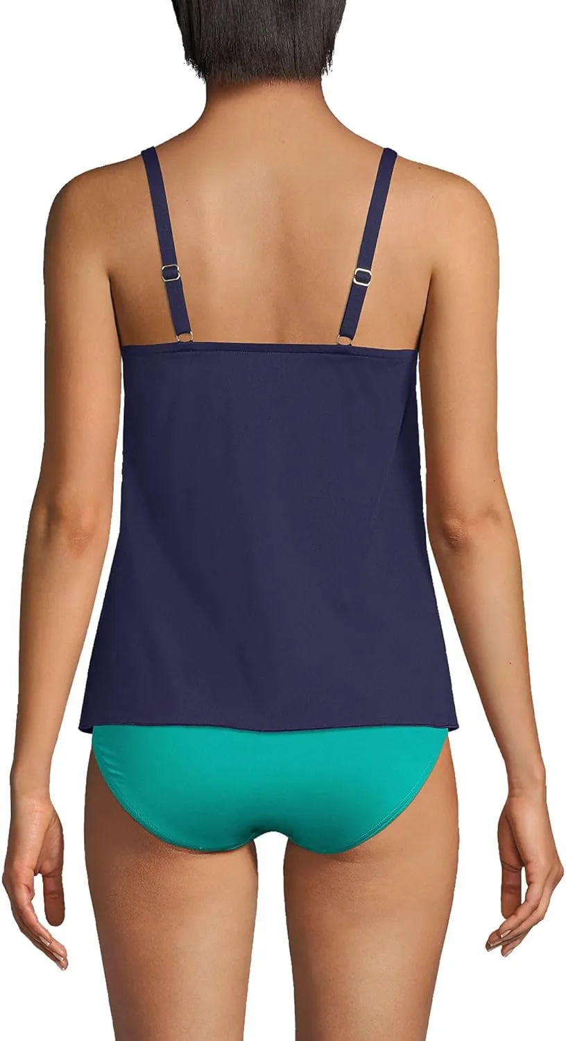 Lands' End Women's Tulip Hem Tankini Top