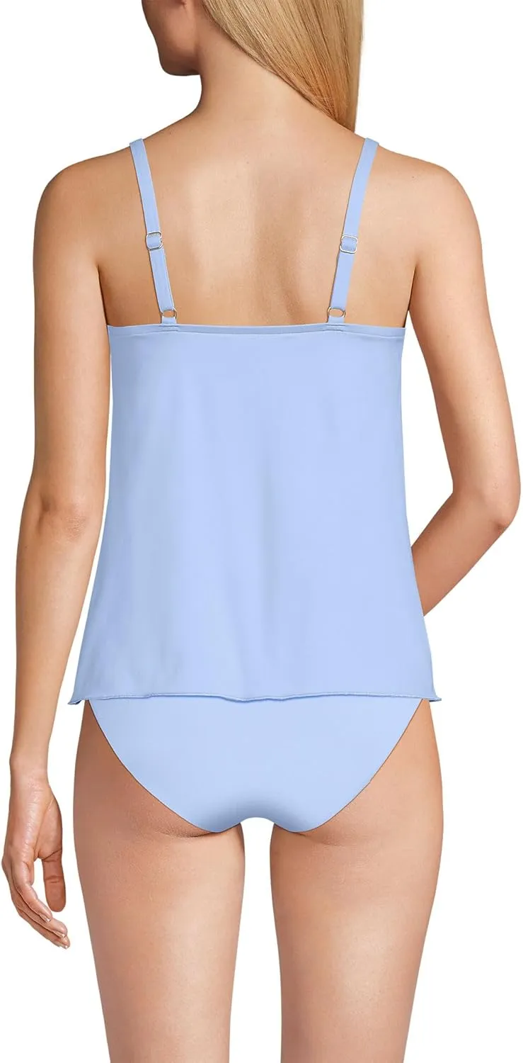 Lands' End Women's Tulip Hem Tankini Top