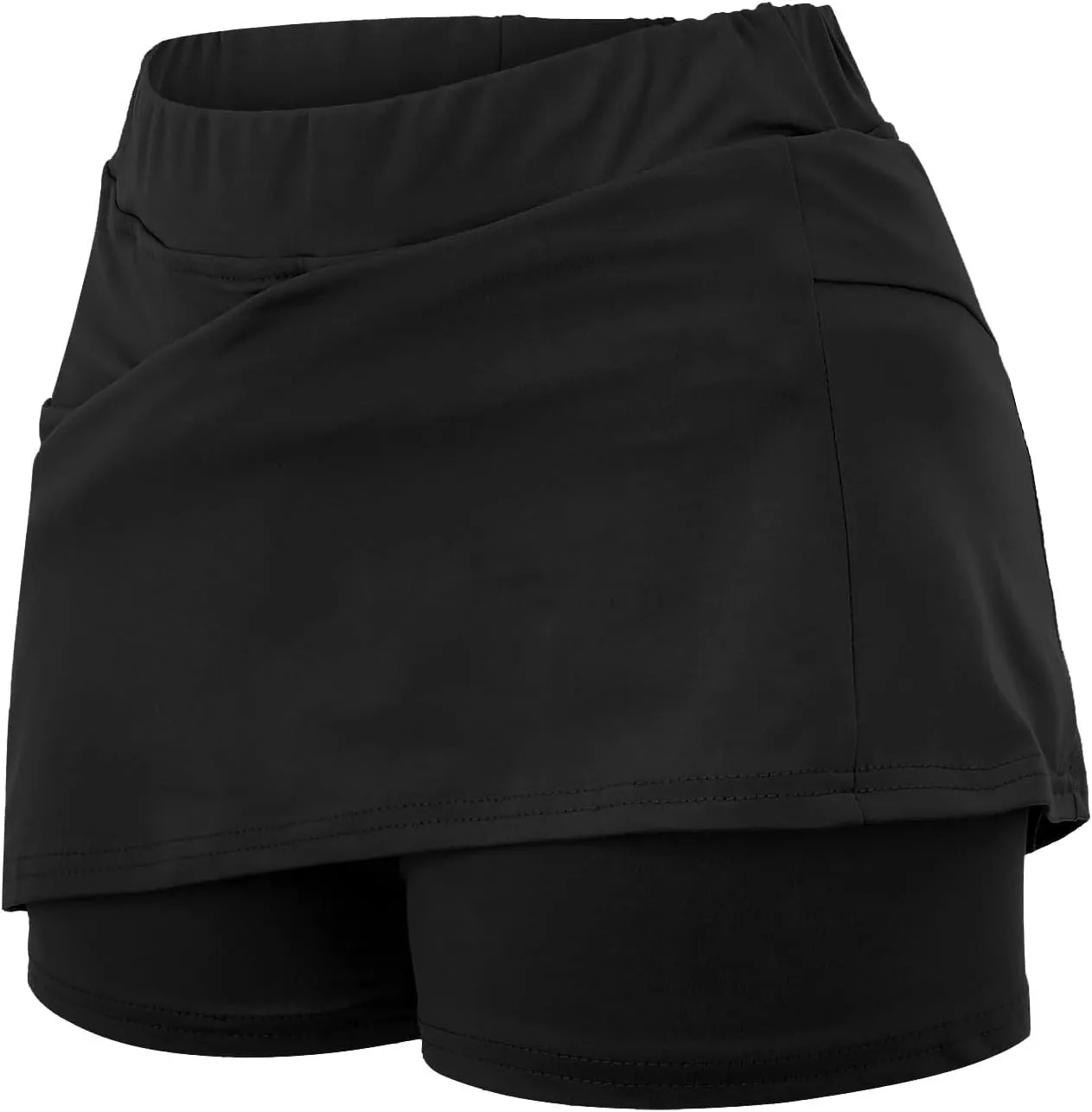LCMTWX Black Skirt for Women Solid Mid Waist Culottes Short Skirts Skinny Pants Skorts for Woman White Tennis Skirt Tennis