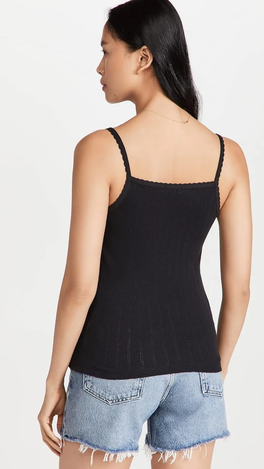 Leset Women's Pointelle Classic Tank Top