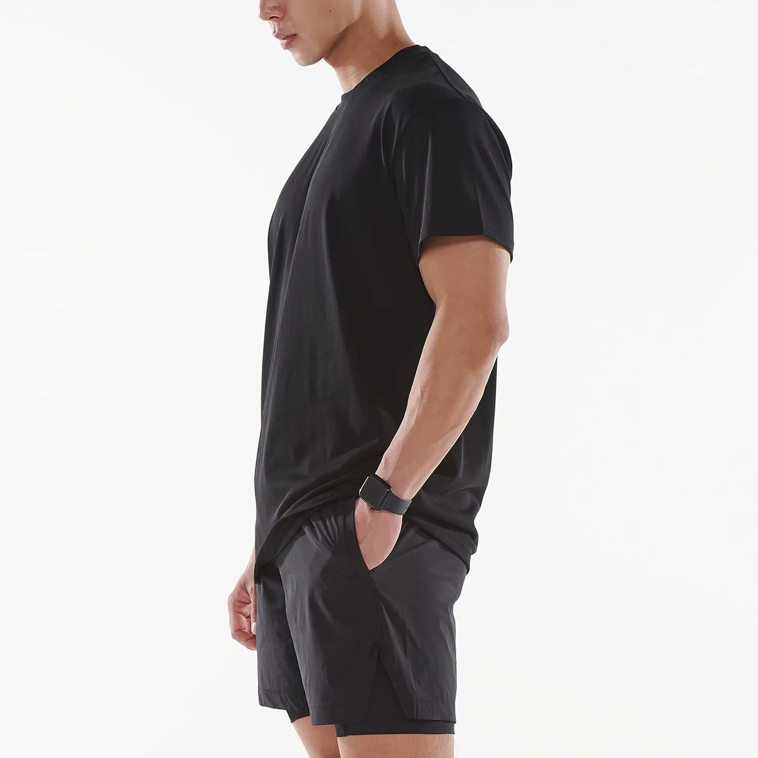 LESTE Upcycling Du-tee  Quick Dry Athletic Shirt, Short Sleeve Workout T-Shirt for Running, Hiking, Gym and Training