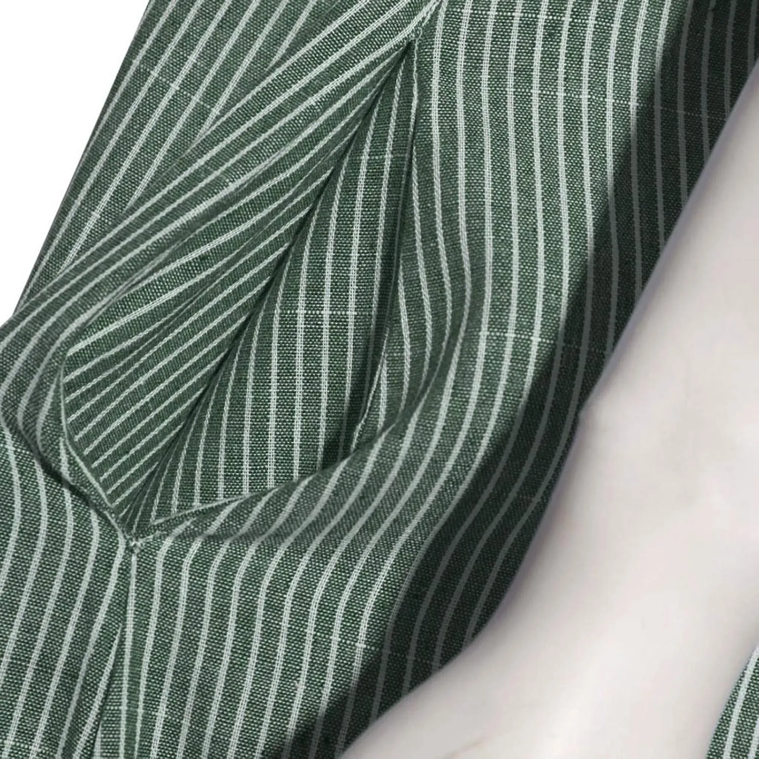 Linen Dresses for Women Summer Striped Sleeveless Crewneck Midi Dresses Casual Tshirt Dress with Pockets