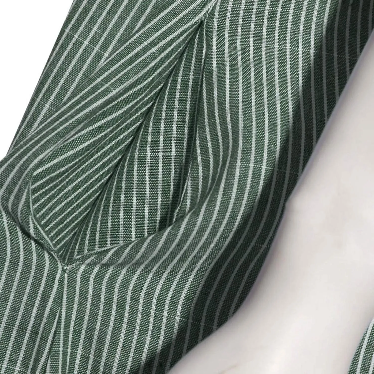Linen Dresses for Women Summer Striped Sleeveless Crewneck Midi Dresses Casual Tshirt Dress with Pockets