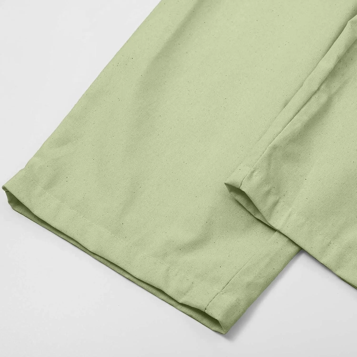 Linen Pants Women 2025 Straight Wide Leg Elastic Waisted Pants Casual Summer Lounge Beach Trousers with Pockets