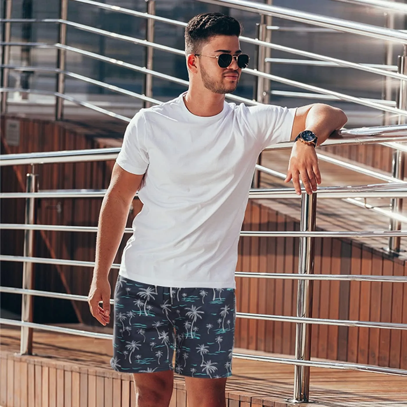 LRD Sweat Shorts for Men 7 inch Inseam Casual Athletic Pocket Jogger Shorts