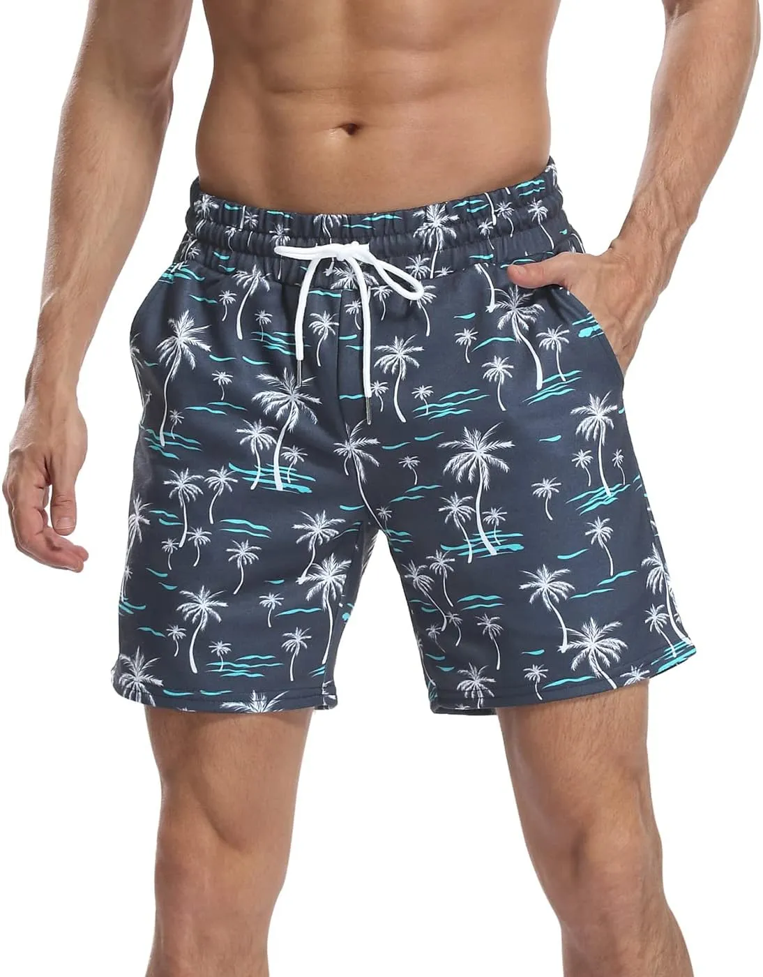 LRD Sweat Shorts for Men 7 inch Inseam Casual Athletic Pocket Jogger Shorts