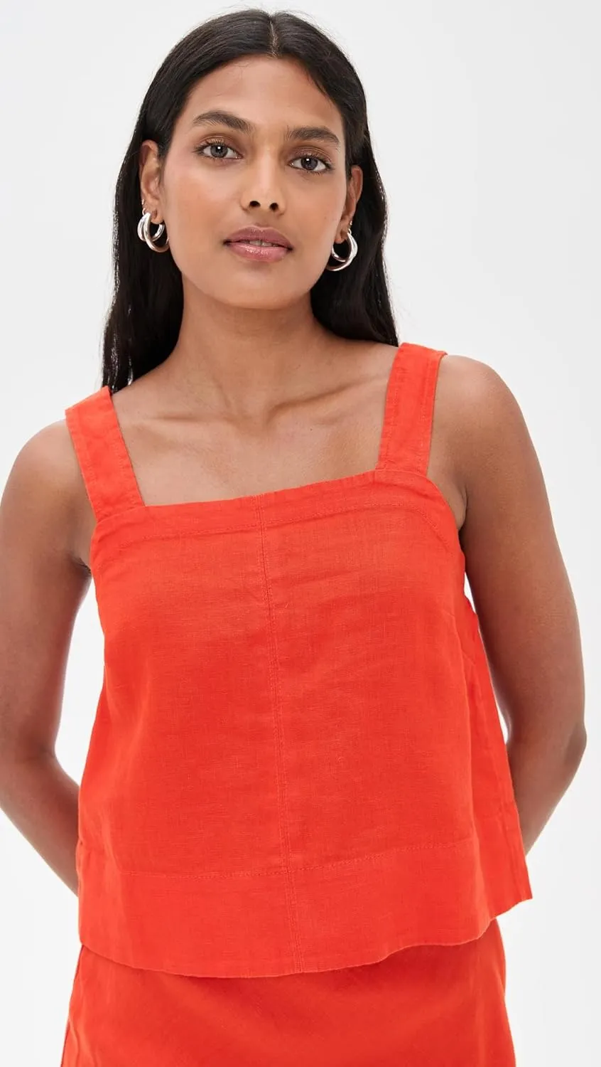 Madewell Women's Contrast Stitch Square Neck Top