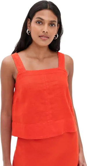 Madewell Women's Contrast Stitch Square Neck Top