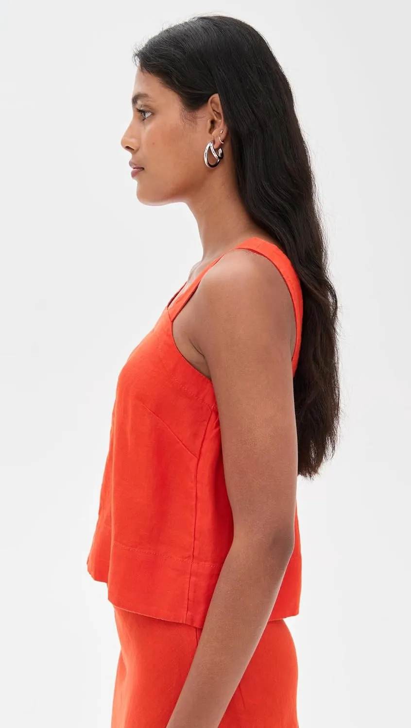 Madewell Women's Contrast Stitch Square Neck Top
