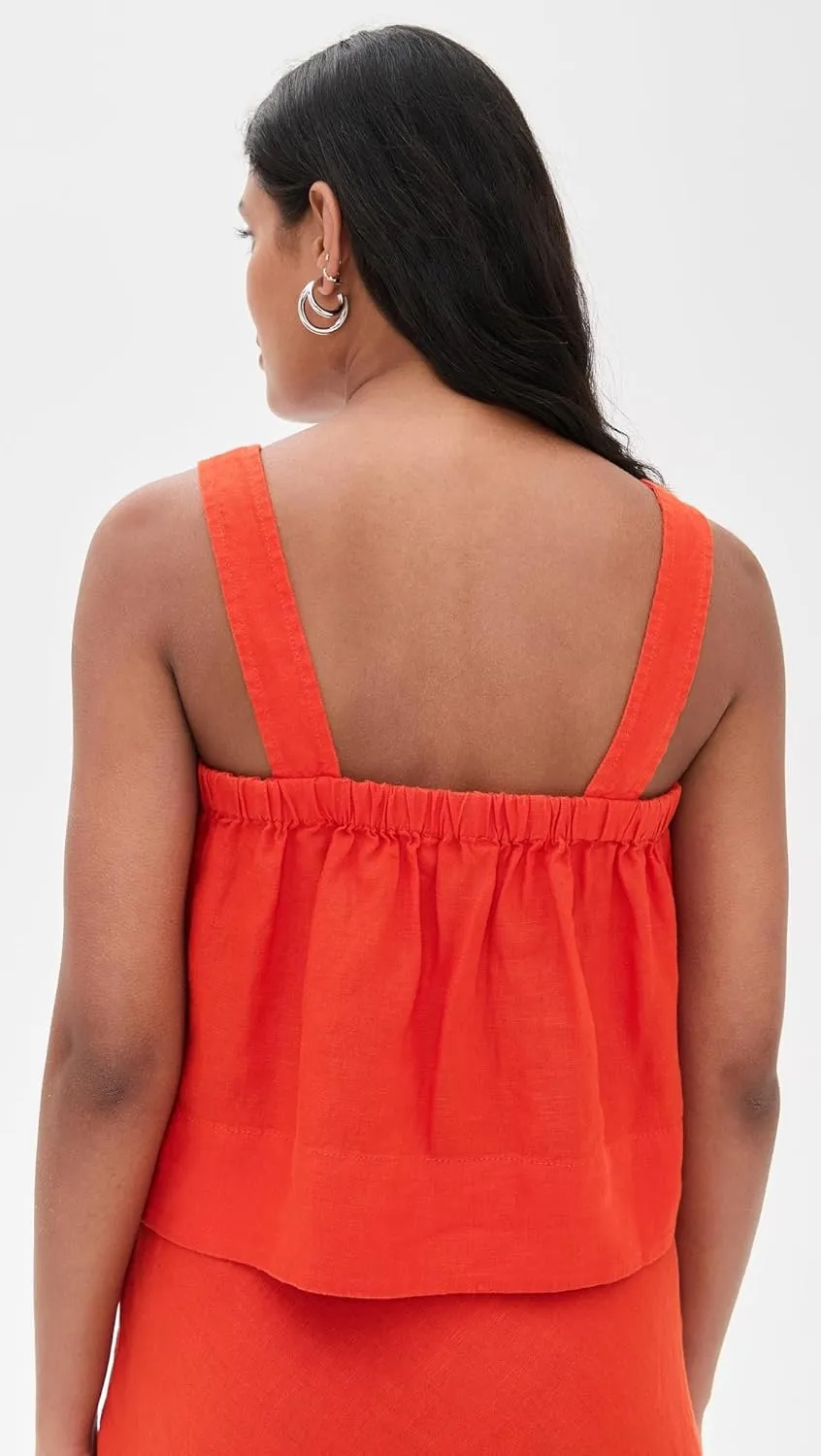 Madewell Women's Contrast Stitch Square Neck Top