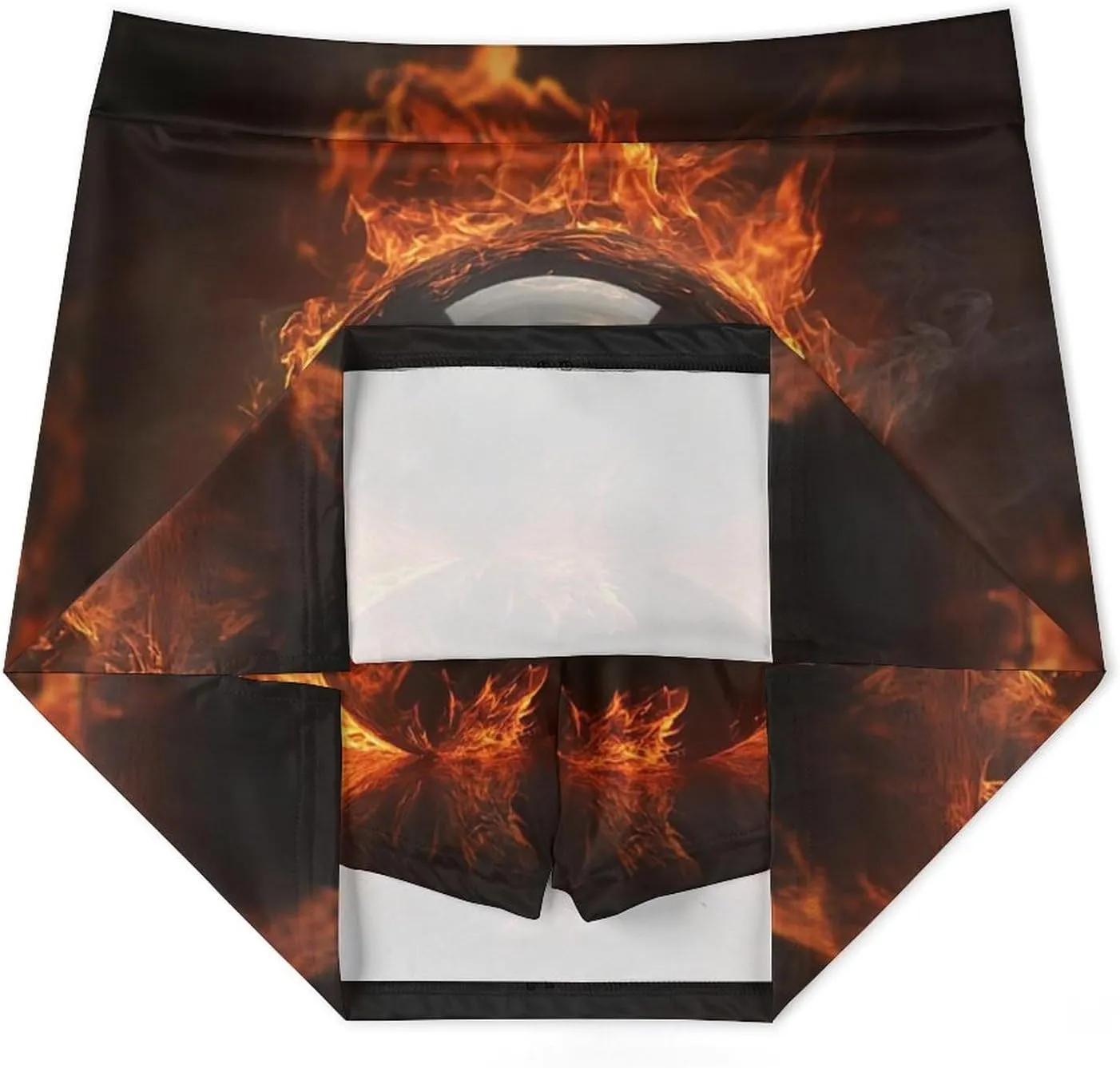 Magic 8 Ball Burning on Flames Women's Mini Tennis Skirt with Shorts Underneath Athletic Workout Cute Skorts