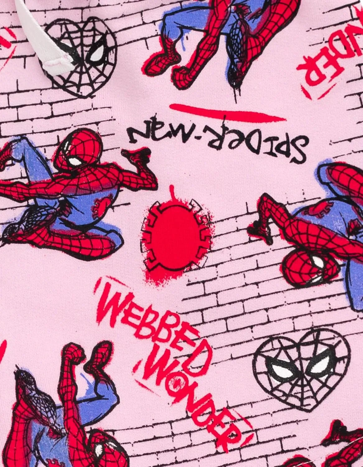 Marvel Spider-Man Girls T-Shirt and French Terry Dolphin Shorts Outfit Set Toddler to Big Kid