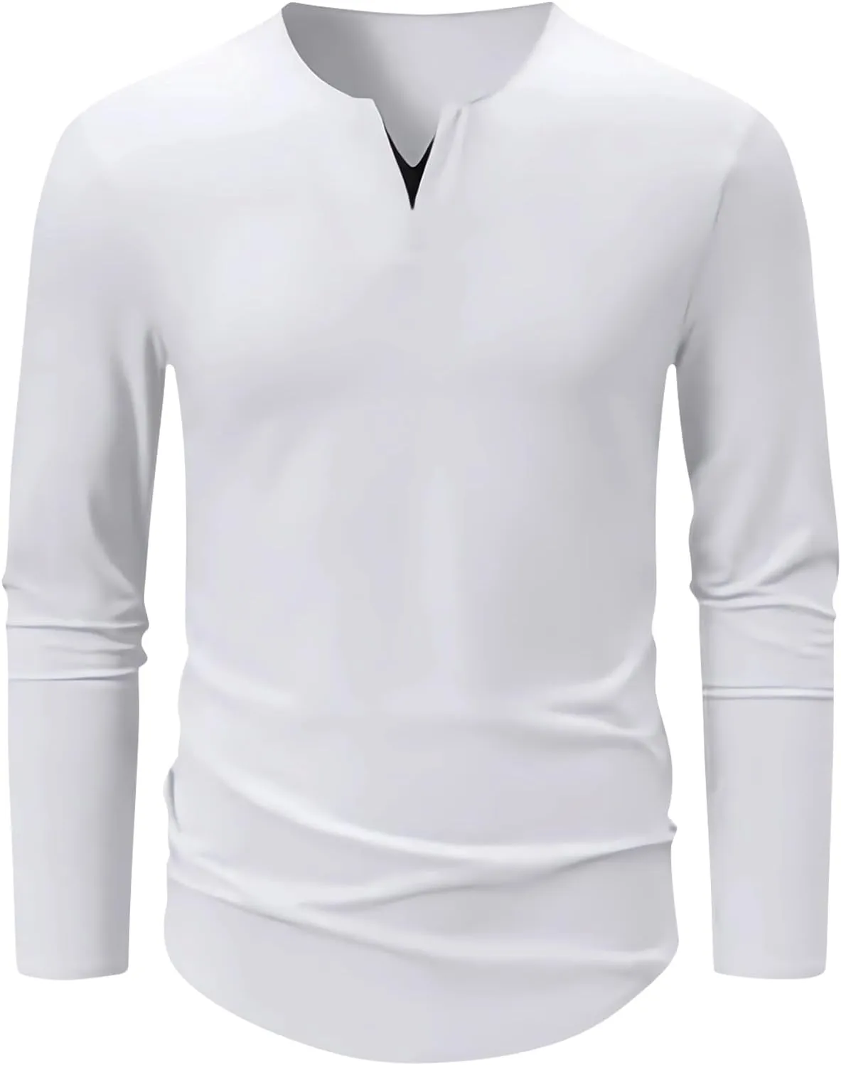 Mens 3 Pack T Shirts Casual Fashion Longline V-Neck Shirt Tee