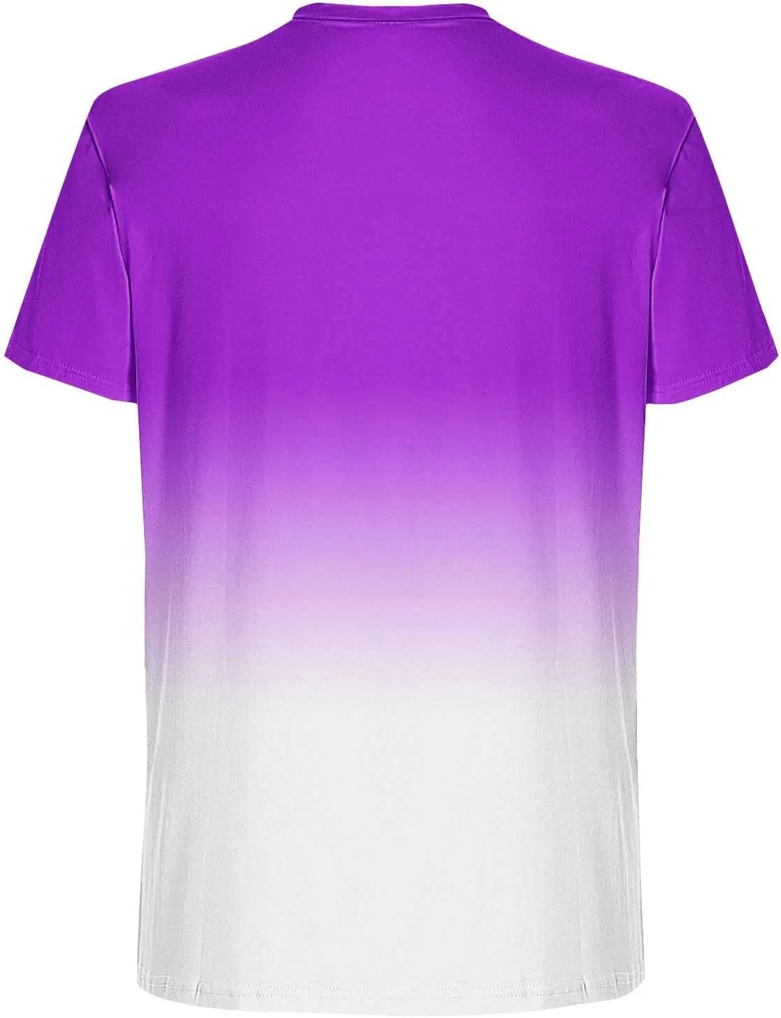 Men's Gradient Color Basic T Shirt Summer Loose Fit Short Sleeve Palm Tree Print Tee Trendy Beach Party Outdoor Fashion Top