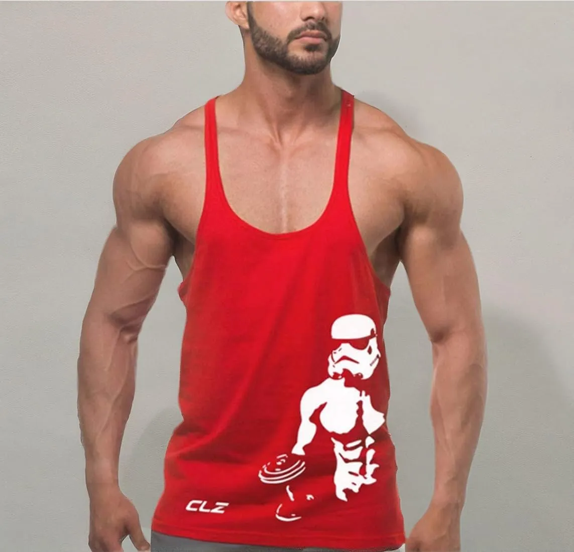 Men's Gym Stringer Tank Tops Y-Back Workout Muscle Tee Sleeveless Fitness Bodybuilding T Shirts
