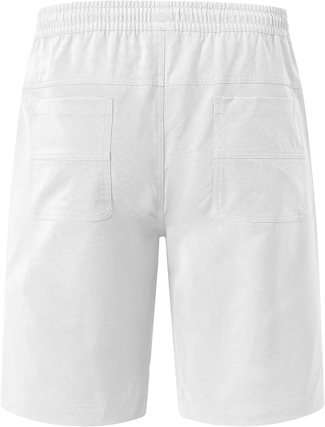 Men's Stretch Shorts Casual Classic Fit Drawstring Summer Beach Shorts with Zipper Pockets