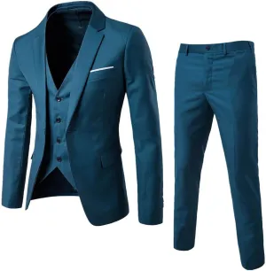 Men'S Suit Slim 3 Suit Business Wedding Party Jacket Vest & Pants Coat Shorts Men Travel Blazer for Men Wrinkle Suit