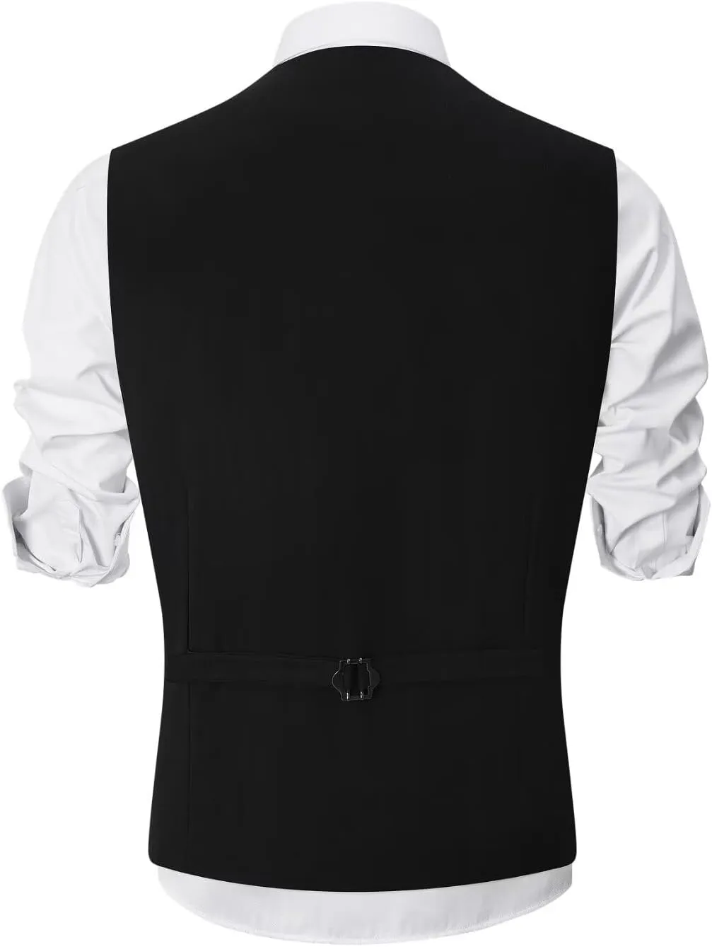 Mens Suit Vest, Business Formal Dress Vest for Men Solid Slim Fit Waistcoat, S-3XL