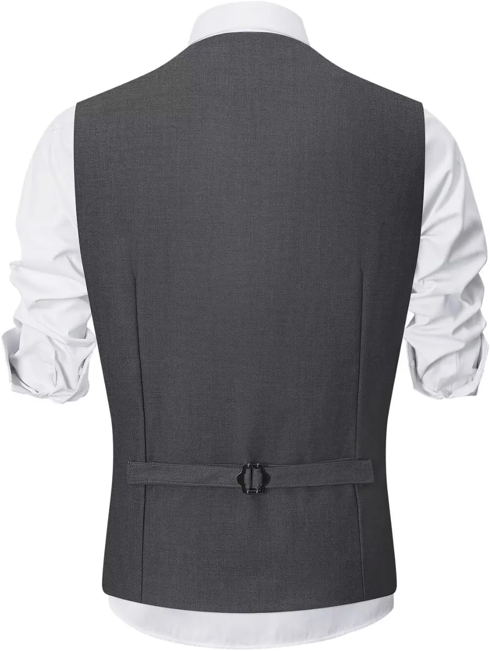 Mens Suit Vest, Business Formal Dress Vest for Men Solid Slim Fit Waistcoat, S-3XL
