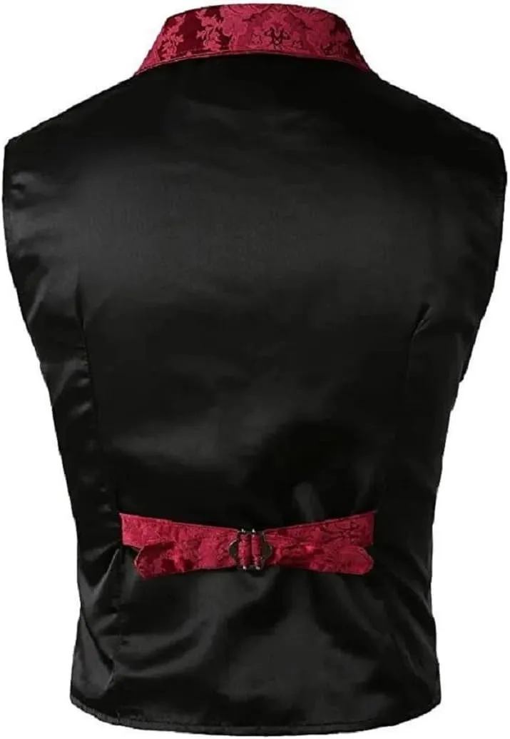 Mens Victorian Suit Vest Steampunk Gothic Waistcoat/USA