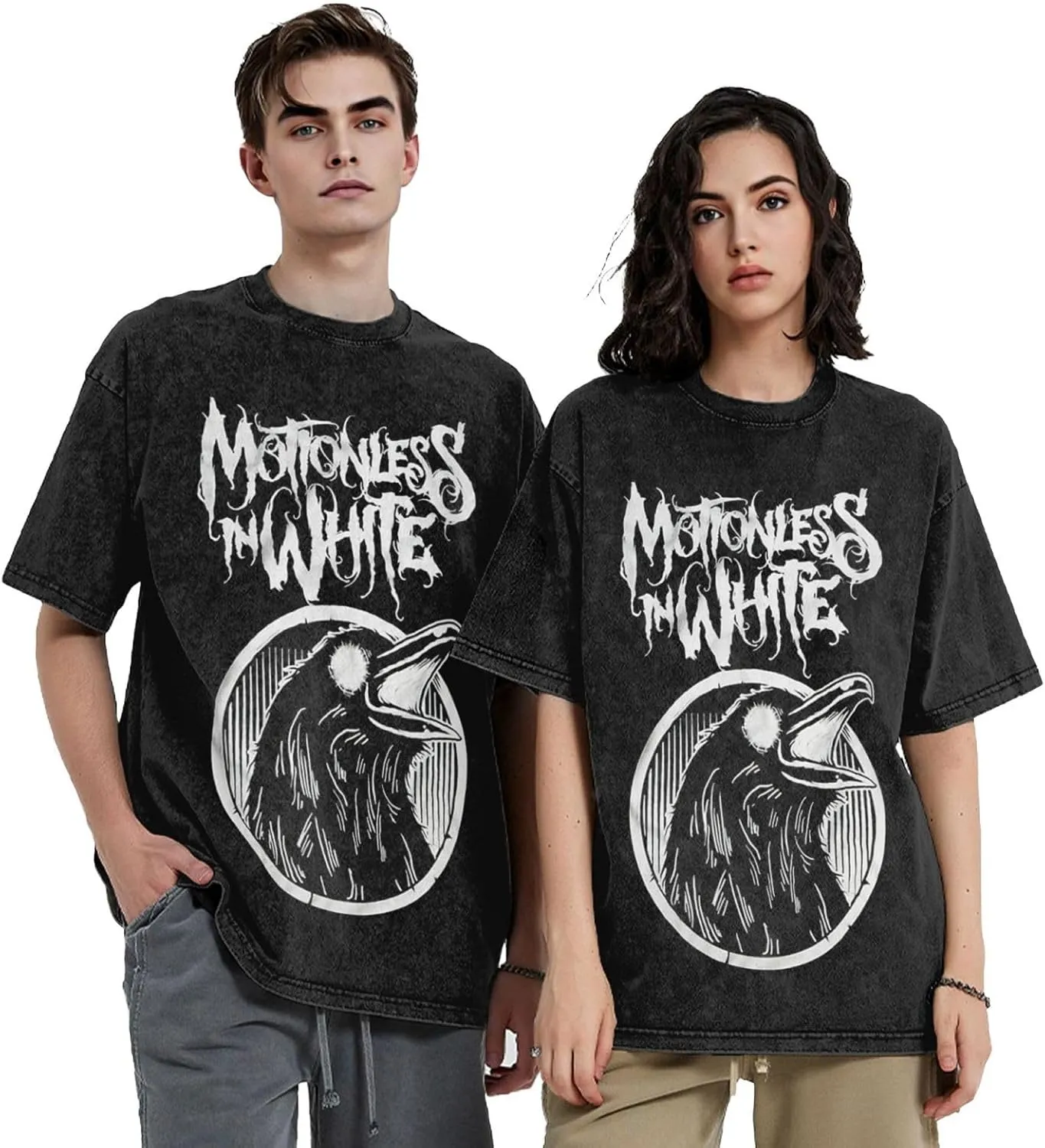 Mens Vintage Oversized Drop Shoulder Fashion T Shirt Loose Wash Solid Tee Tops
