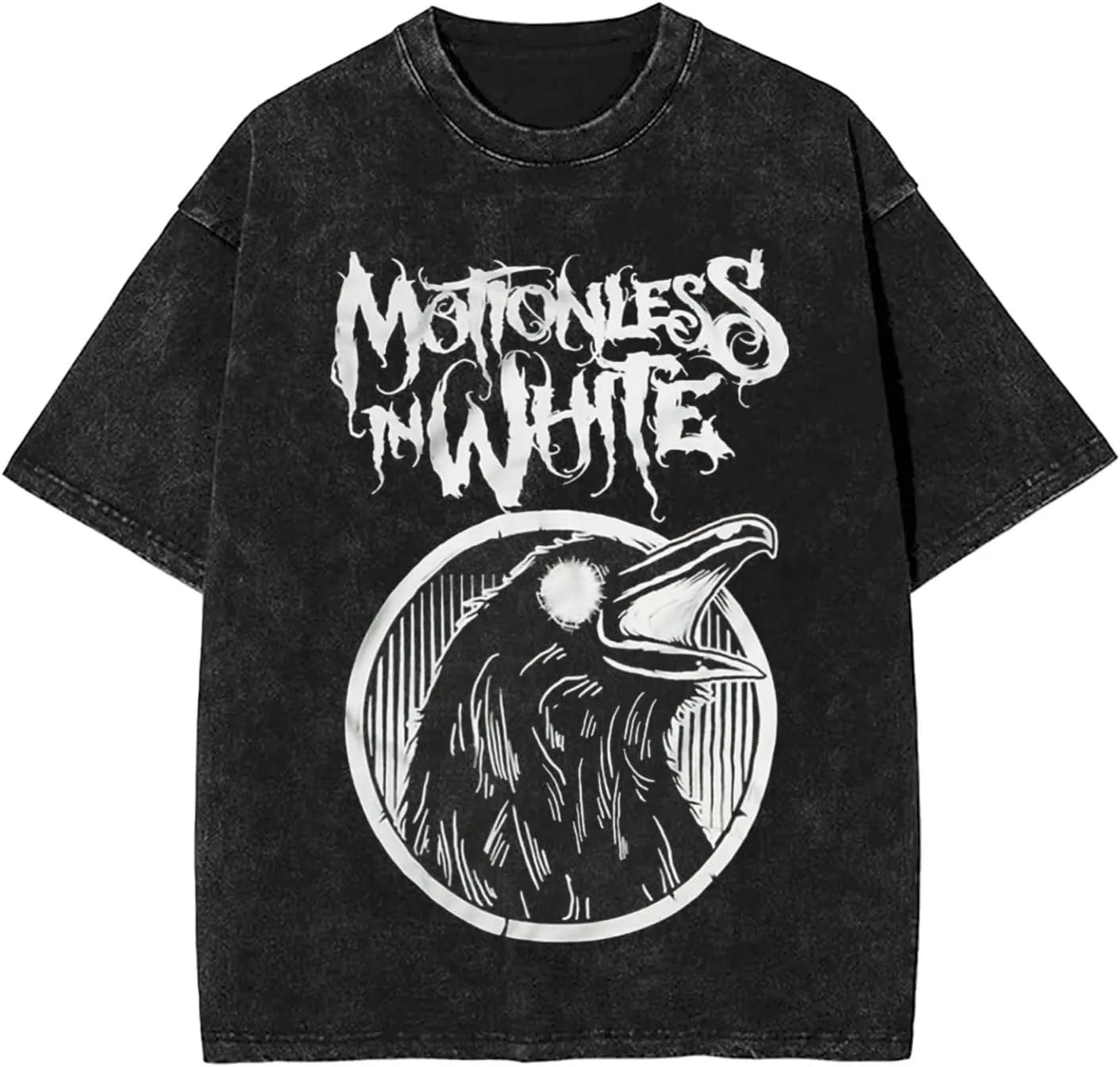 Mens Vintage Oversized Drop Shoulder Fashion T Shirt Loose Wash Solid Tee Tops