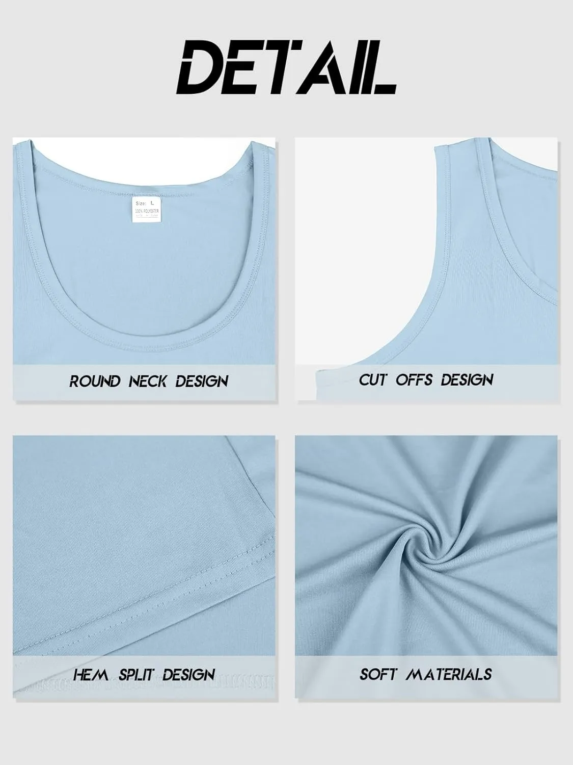 Men's Workout Tank Top Casual Soft Sleeveless Gym Muscle Shirts Bodybuilding Tee