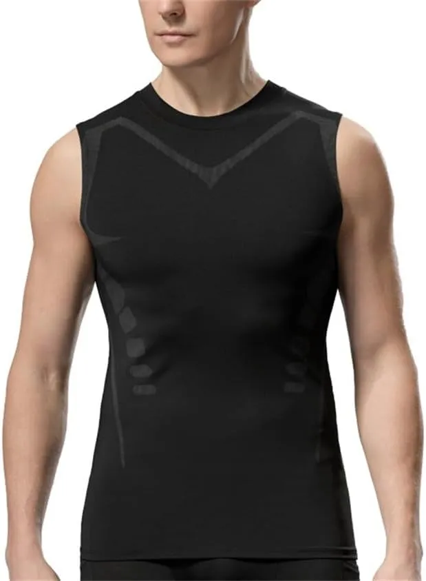 Men's Workout Tank Top, Ionic Shaping Sleeveless Shirt, Running Beach Quick Dry Gym Tank Top for Men Athletic Tank Tops