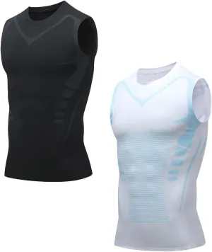 Men's Workout Tank Top, Ionic Shaping Sleeveless Shirt, Running Beach Quick Dry Gym Tank Top for Men Athletic Tank Tops