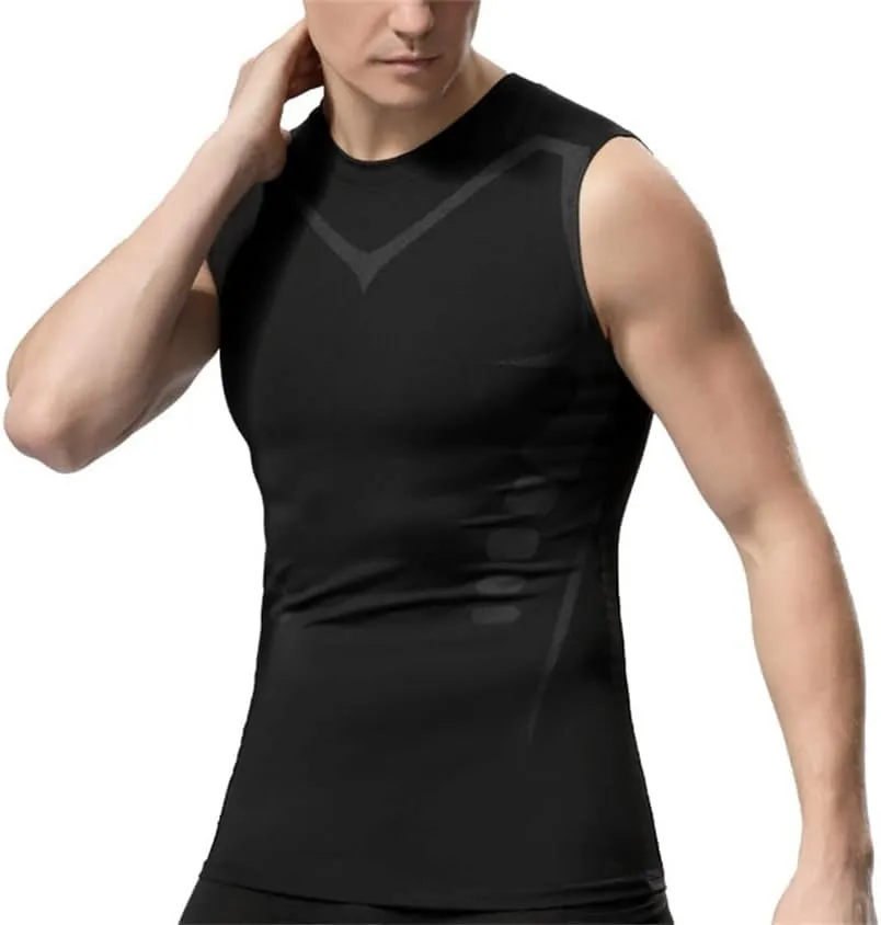 Men's Workout Tank Top, Ionic Shaping Sleeveless Shirt, Running Beach Quick Dry Gym Tank Top for Men Athletic Tank Tops