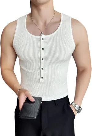 Men's Workout Tank Tops Sleeveless Quick Dry T Shirts Crew Neck Athletic Yoga Tee Shirts