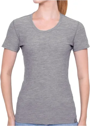 MERIWOOL Womens Merino Wool Short Sleeve T Shirt Lightweight Base Layer Tee