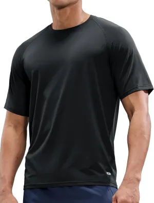 MIER Men's Dry Fit Workout T-Shirts Athletic Running Tee Short Sleeve Crew Neck Gym Tops, Polyester, Moisture Wicking