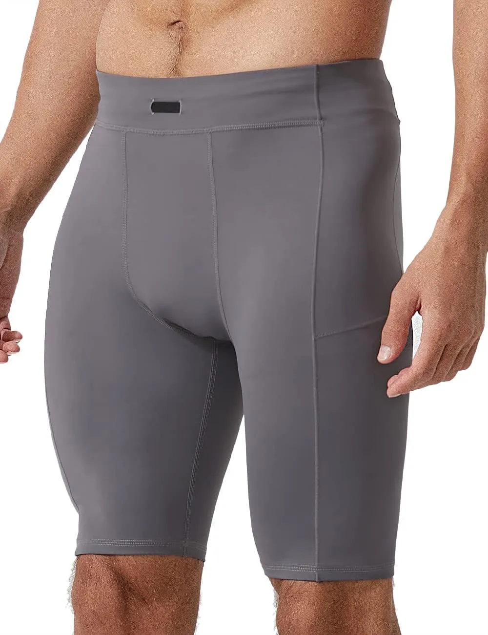 MIZOK Men's Elastic Compression Shorts Sports Performance Active Workout Tight Shorts with Pocket
