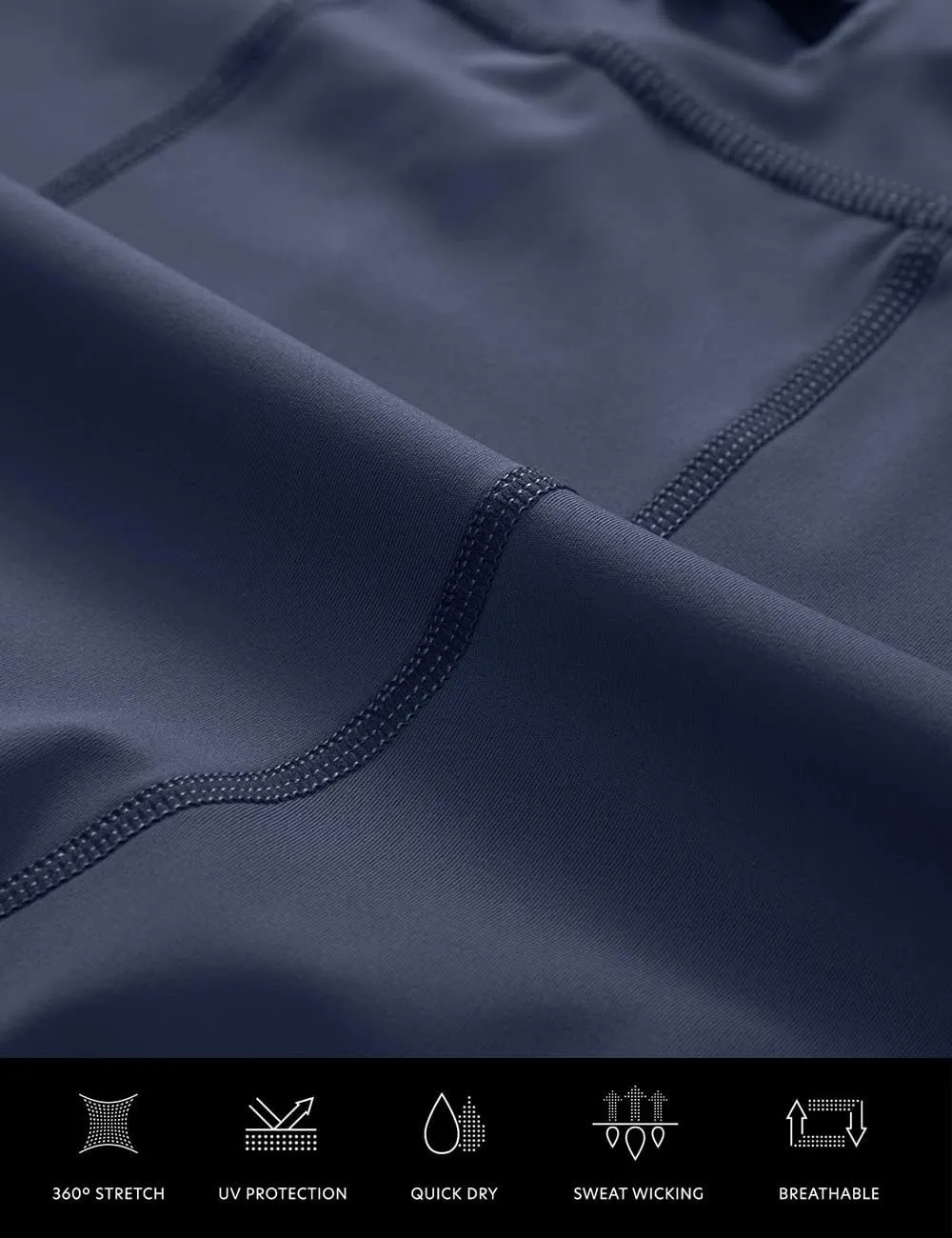 MIZOK Men's Elastic Compression Shorts Sports Performance Active Workout Tight Shorts with Pocket
