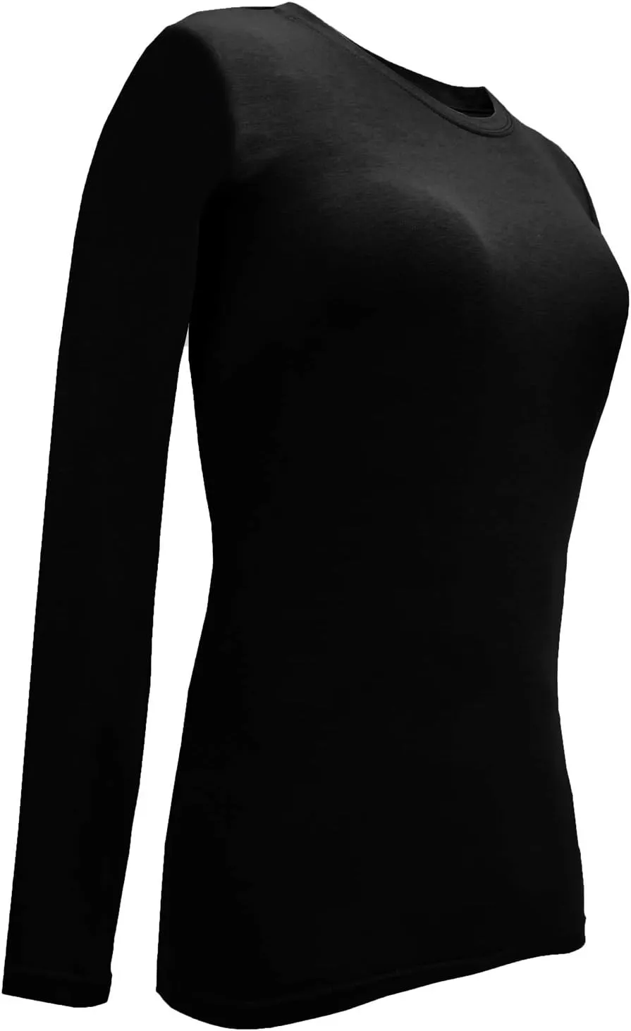 Natural Uniforms Women's Under Scrub Tee Crew Neck Long Sleeve T-Shirt