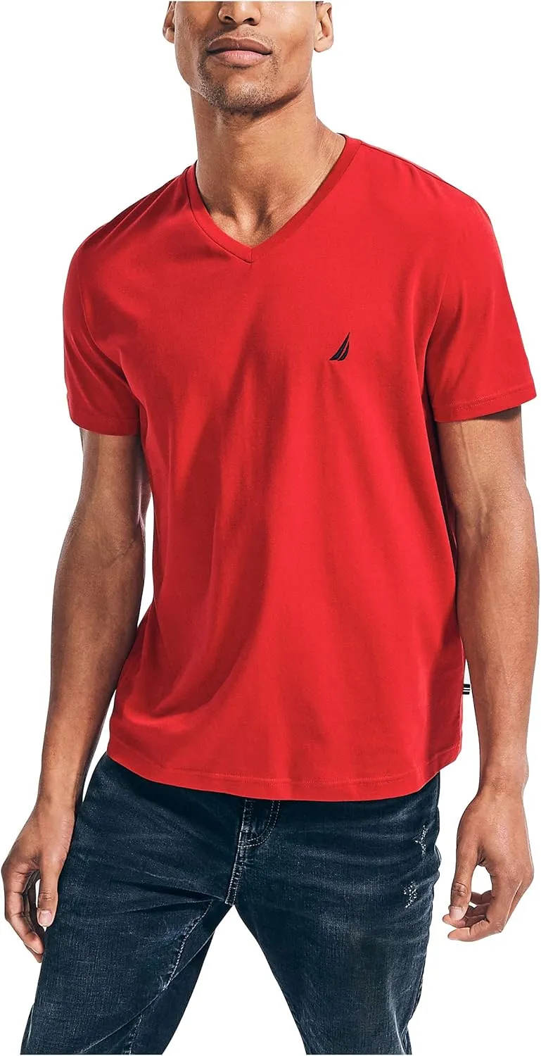 Nautica Men's J-Class Logo V-Neck T-Shirt