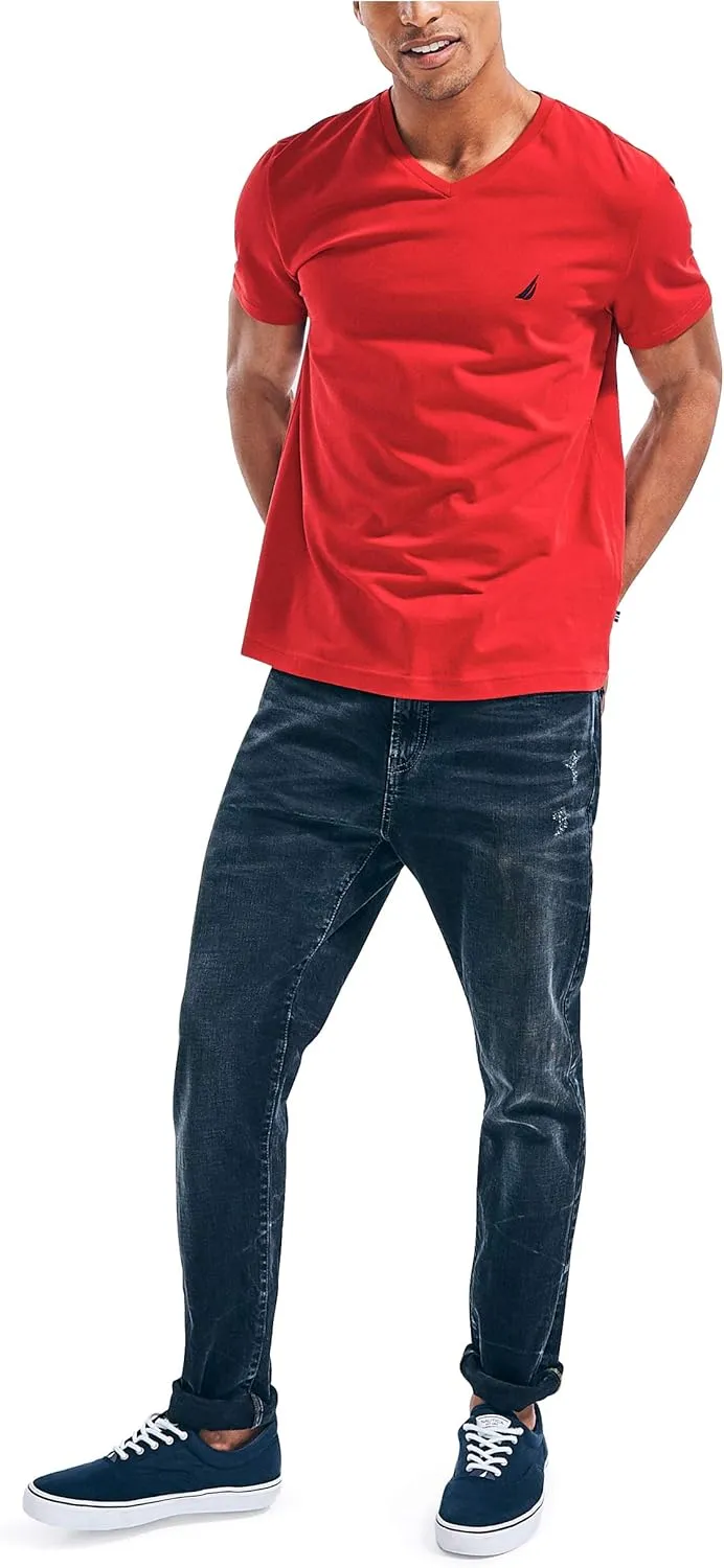 Nautica Men's J-Class Logo V-Neck T-Shirt