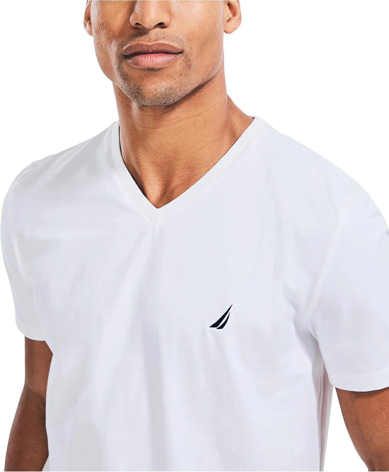 Nautica Men's J-Class Logo V-Neck T-Shirt
