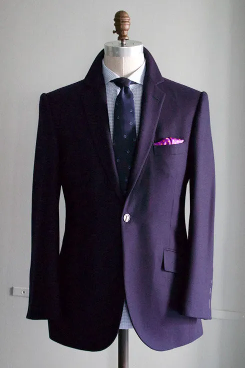 Navy Flannel Blazer
