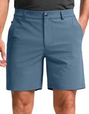 Obla Men's Golf Shorts 7"/9" Inseam Stretch Lightweight Casual Work Dress Shorts Flat Front Golf Shorts for Men 5 Pockets