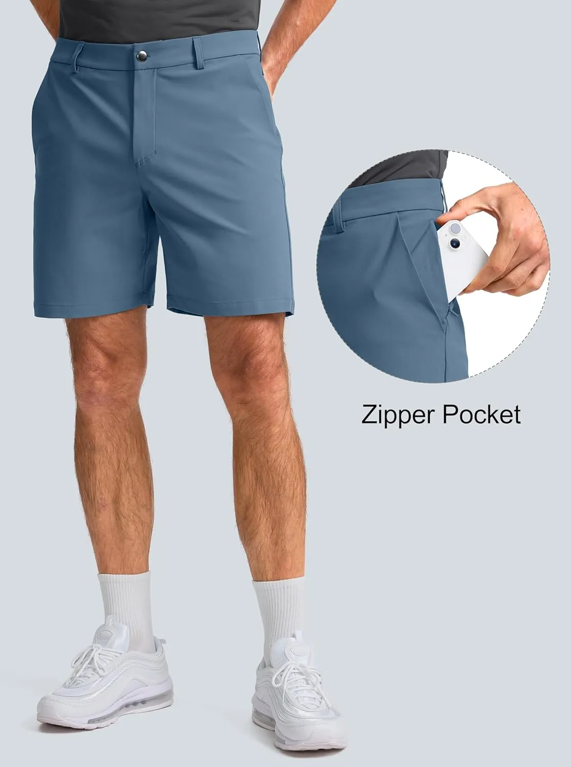 Obla Men's Golf Shorts 7"/9" Inseam Stretch Lightweight Casual Work Dress Shorts Flat Front Golf Shorts for Men 5 Pockets